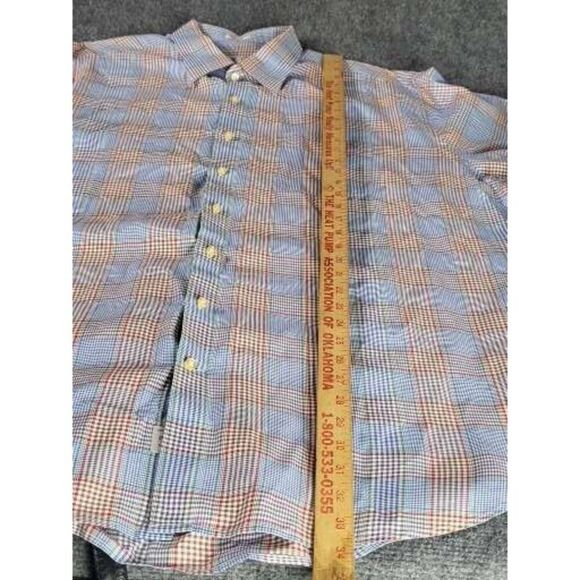 Peter Millar Button Up Shirt Men Sz XXL Plaid Long Sleeve Casual Sportswear - Picture 3 of 9